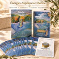 Mise en scène du coffret Oracle Angélique et Radionique d’Action, ses cartes et son guide